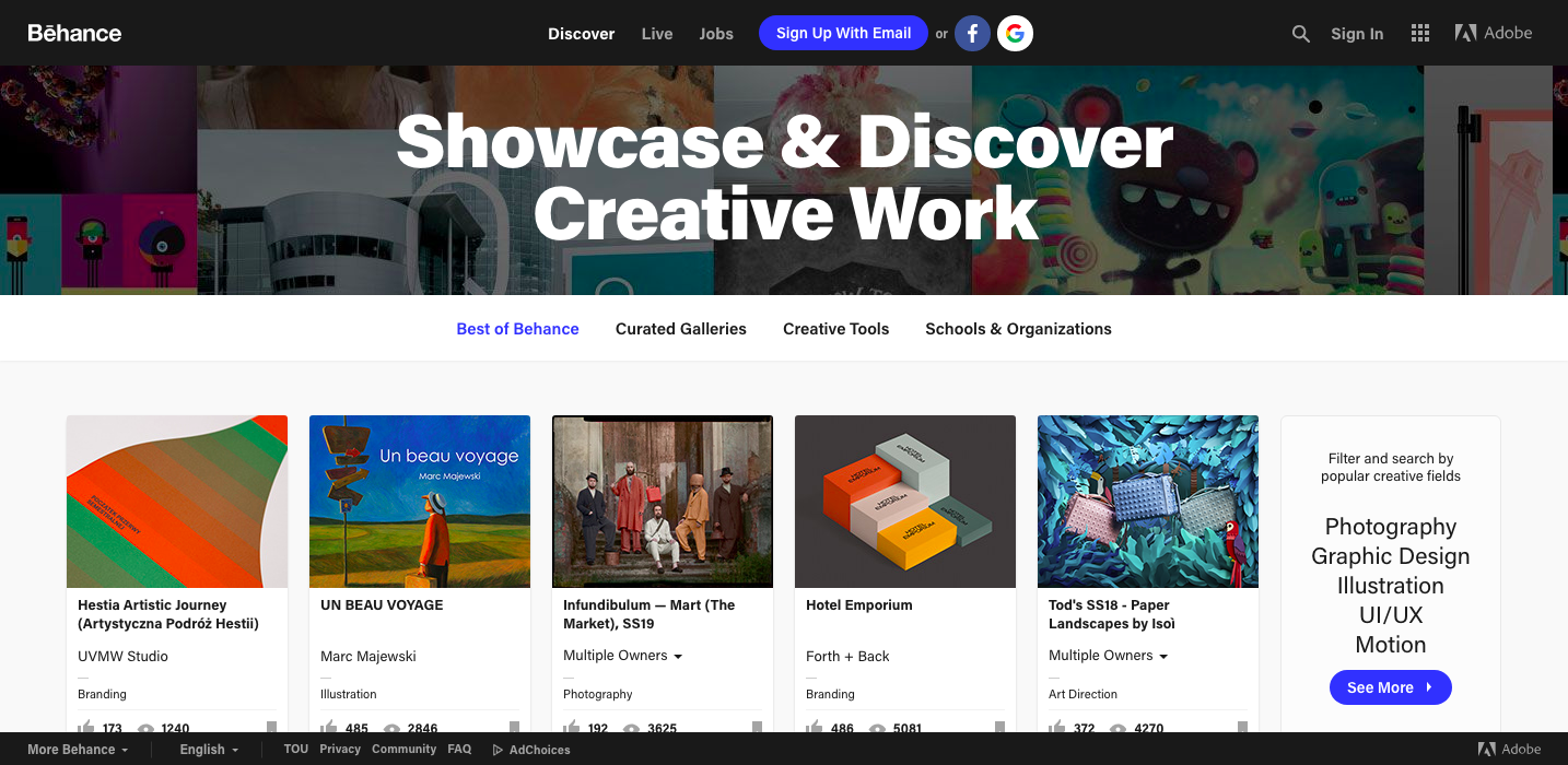 Adobe's Behance