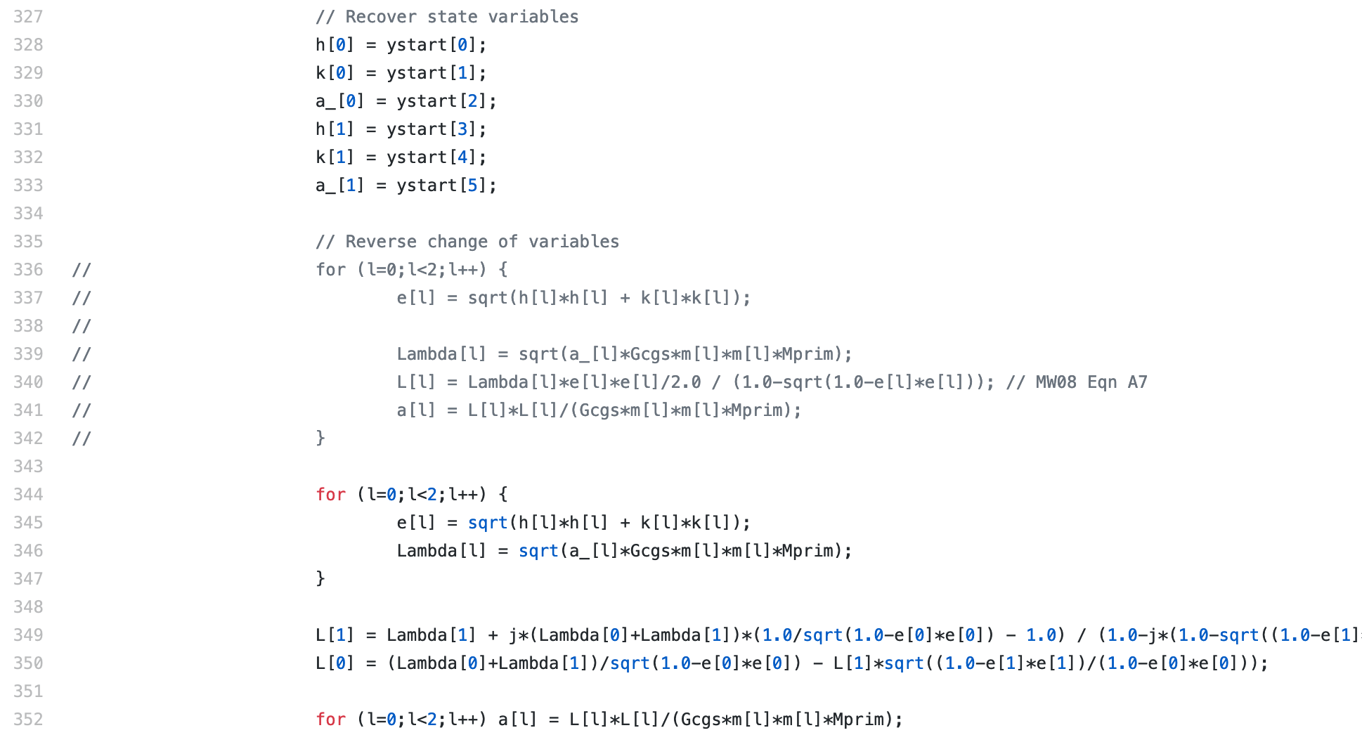 The troublesome lines of code