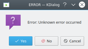 Bad error message