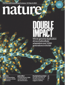 A cover of Nature from March 20, 2025