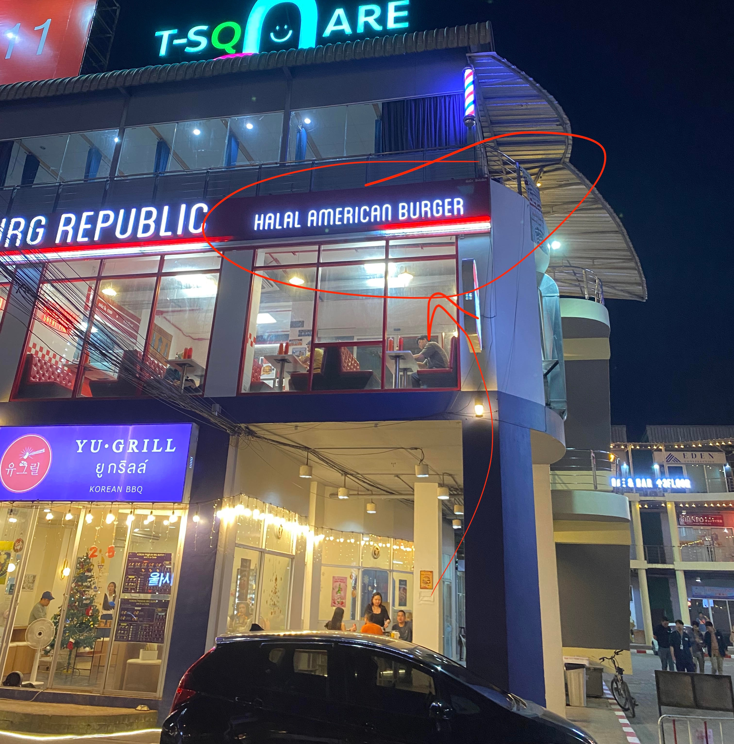 Halal American burger restaurant in Chiang Mai, Thailand