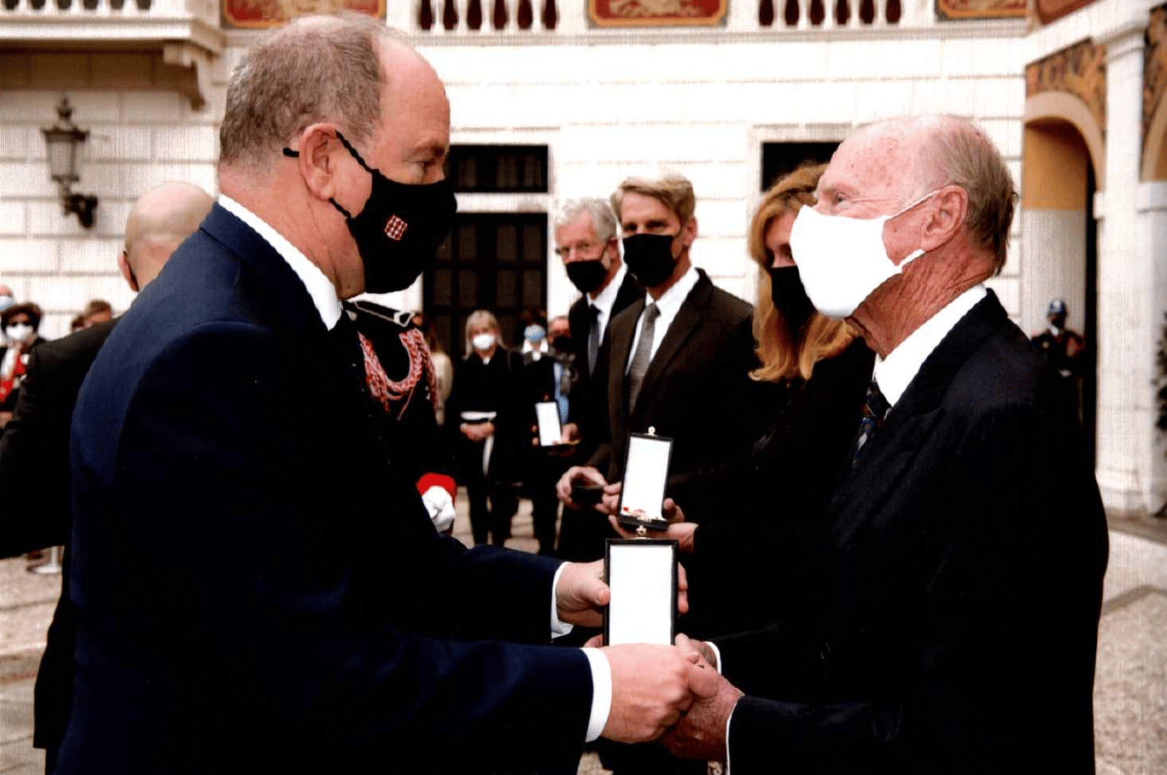 Lord Laidlaw receives the honour from Albert II, Prince of Monaco
