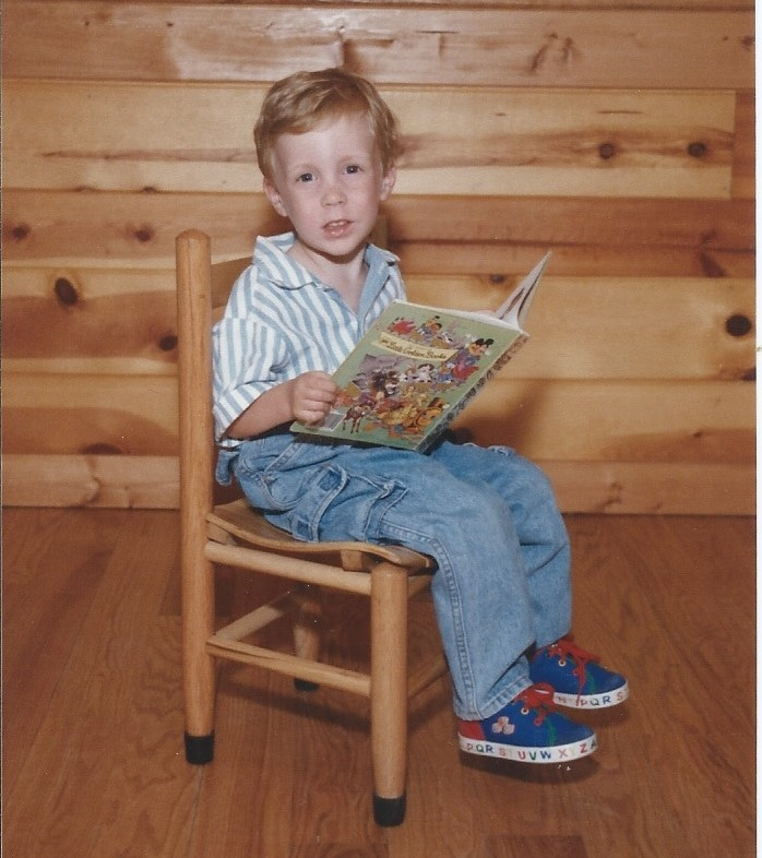 Kyle Derkowski, as a boy