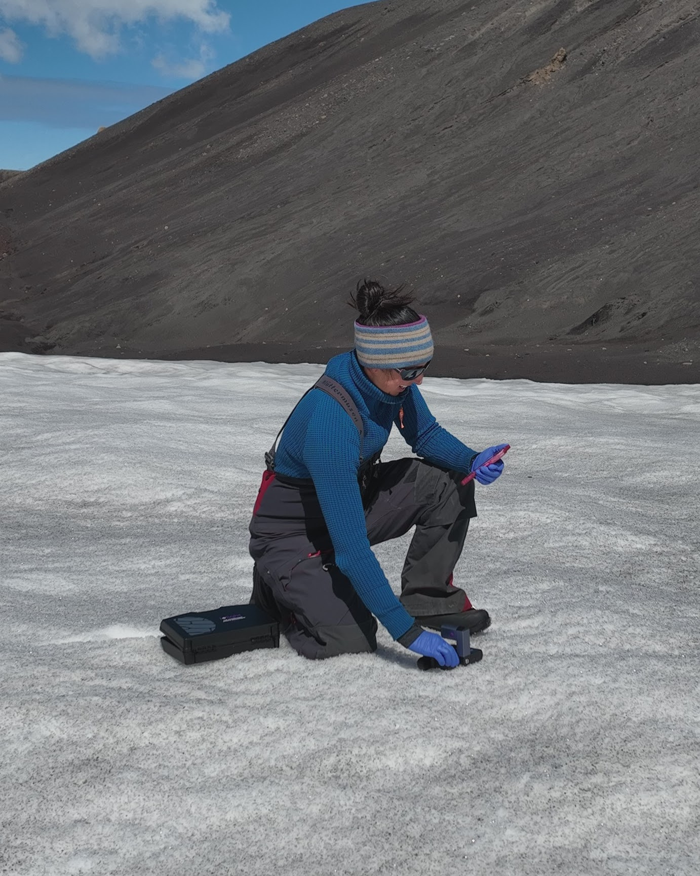 ioLight portable field microscope in Antarctica