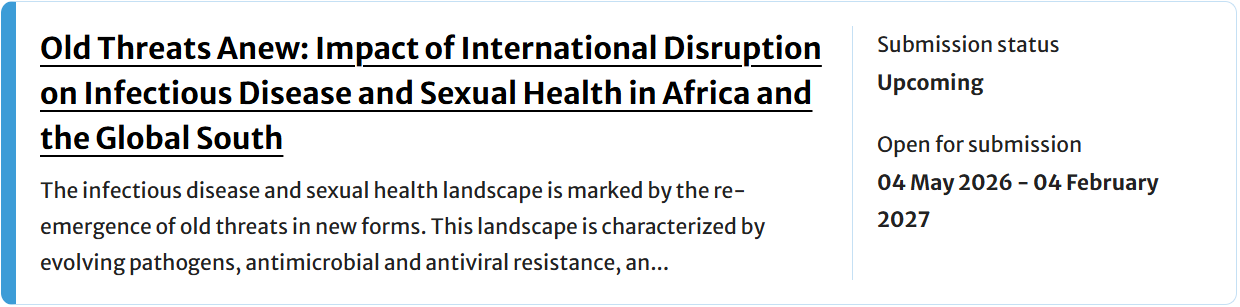 Collection banner with title and submission deadline of 04 February 2027