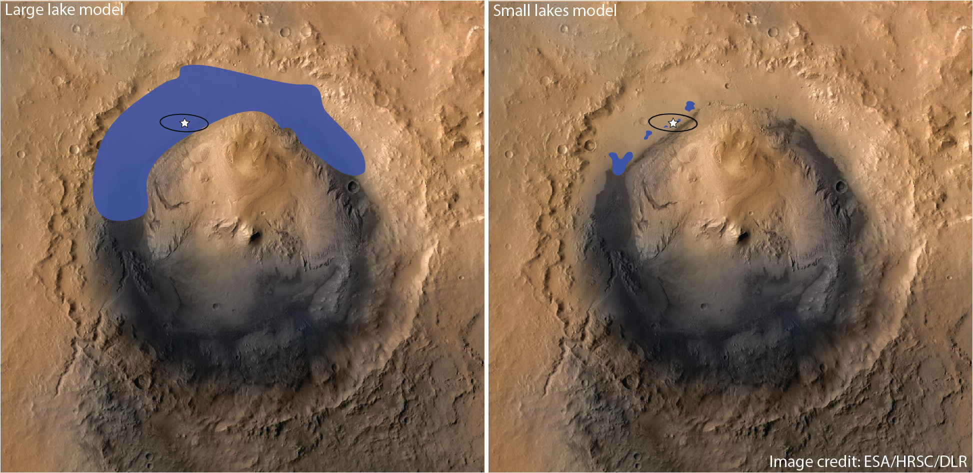 An HRSC image of Gale crater