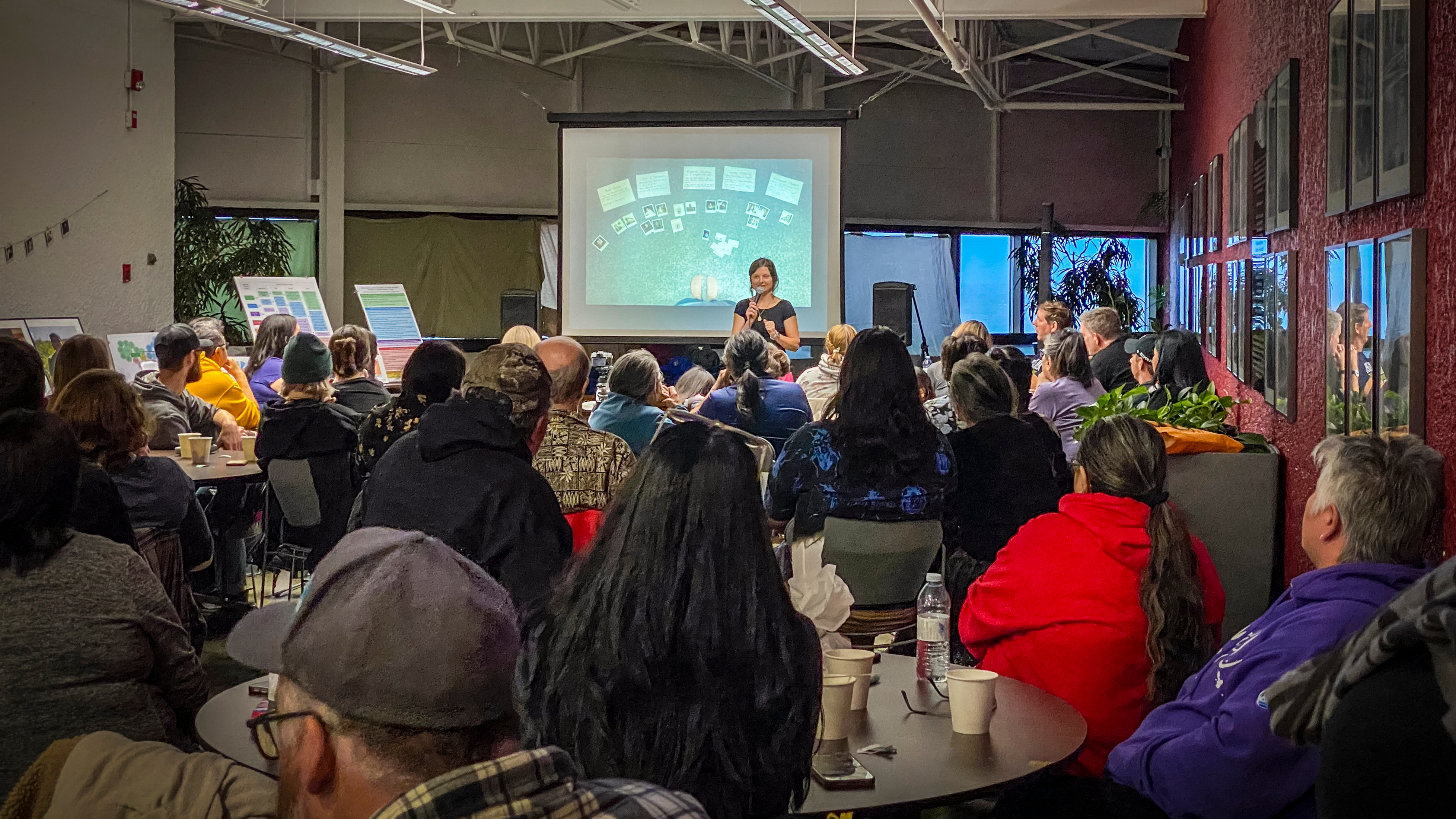 The podcasts and research results were shared at a community presentation and feast. 