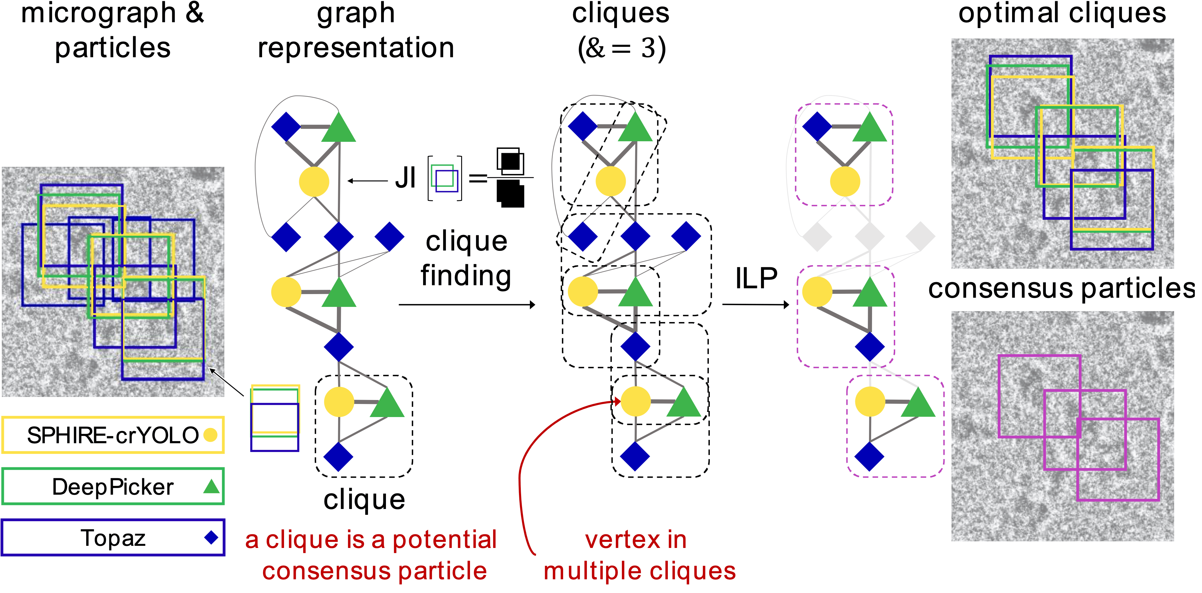Figure 1 - Identifying consensus particles with REPIC.
