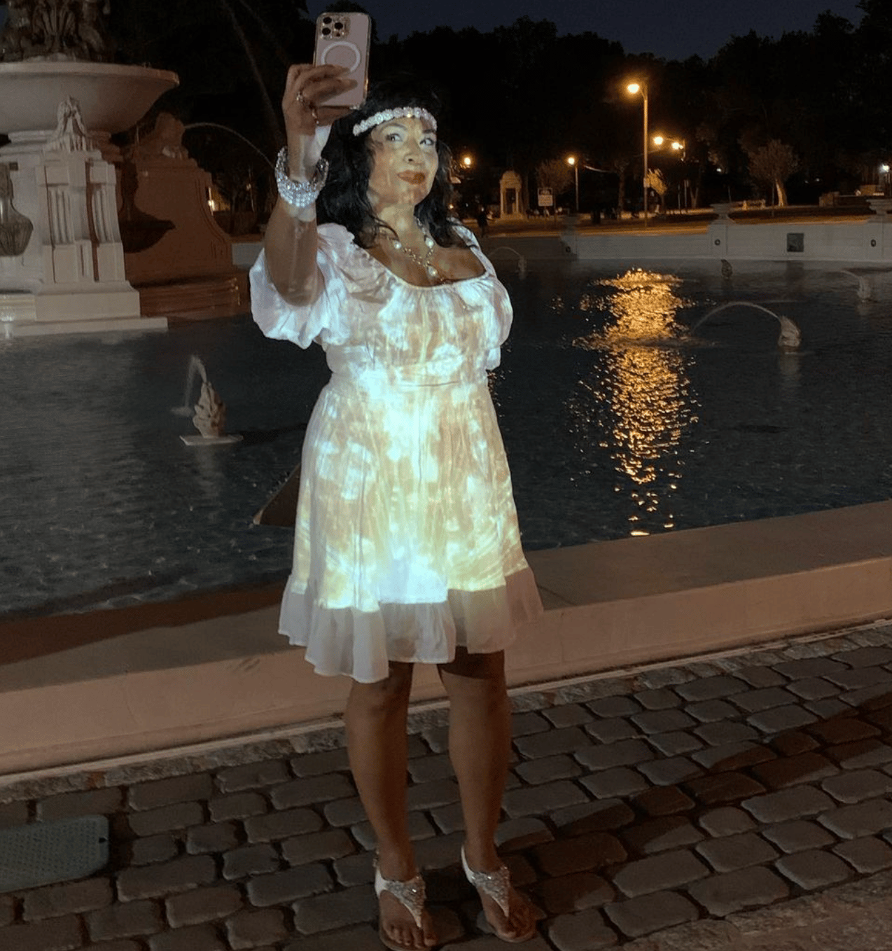 Projection in Lincoln Park for Diner En Blanc