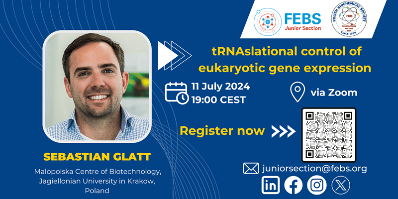 Poster for the FEBS Junior Section Talk Series July 2024