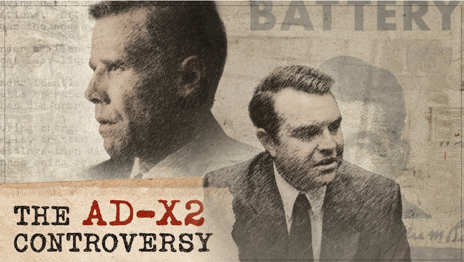 A picture that advertises the film The AD-X2 Controversy 