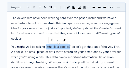 Hover over words to edit