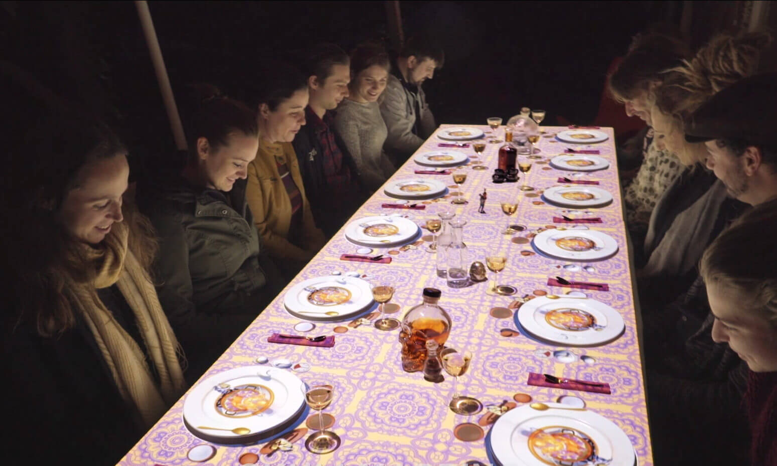 A group of diners at Le Petit Chef