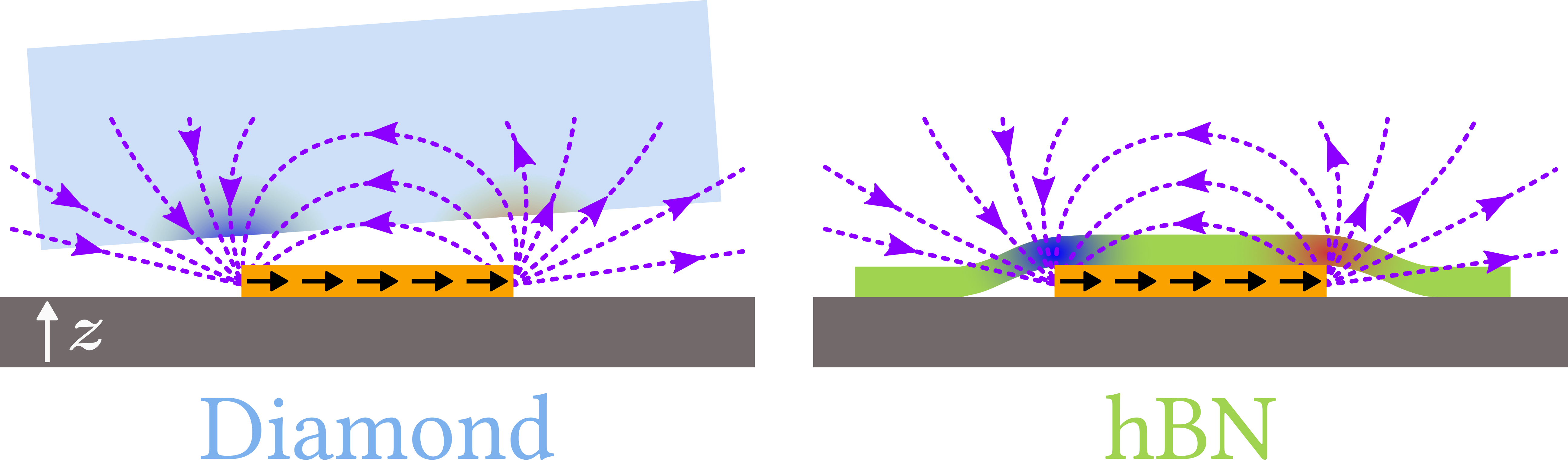 Comparison of diamond and hBN as quantum microscopy host crystals