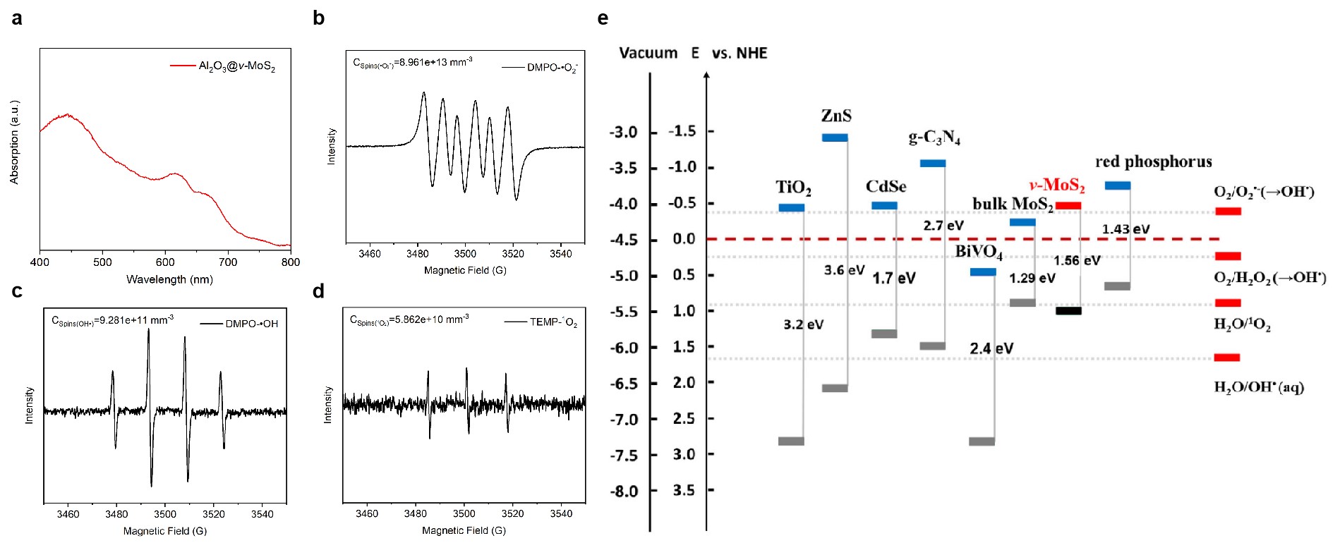 Fig. 2 Key characterization of our photocatalyst to explain its ultra fast water disinfection.
