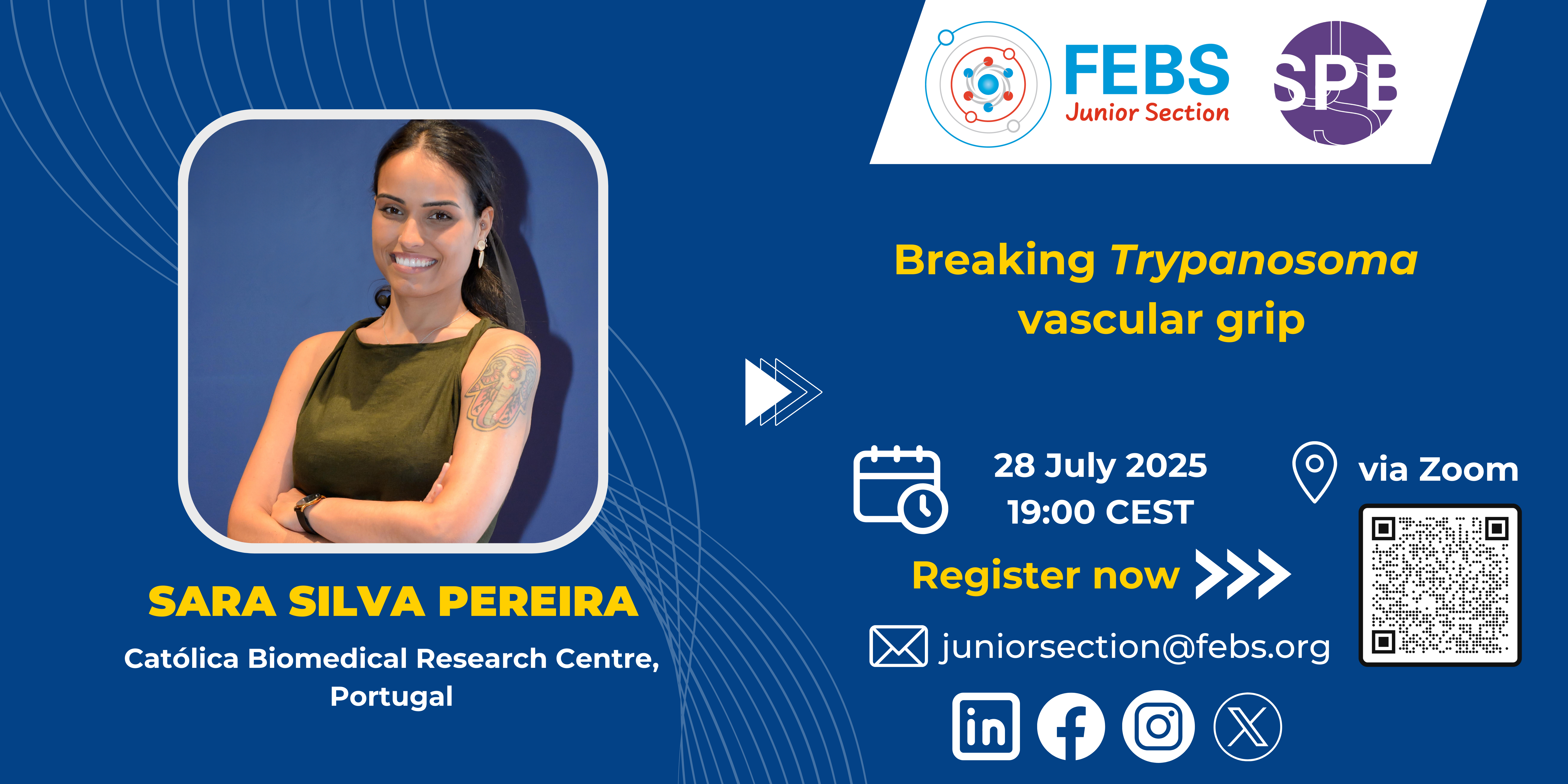 Banner Sara Silva Pereira's talk