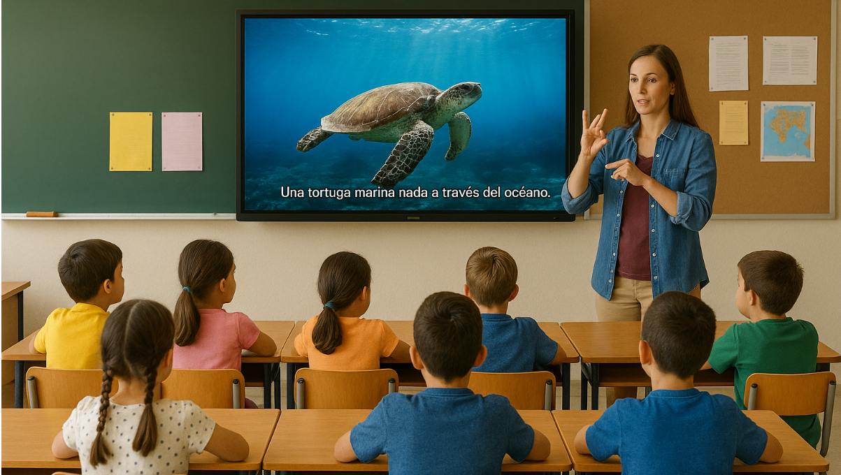 Incorporar videos con subtitulado descriptivo de forma regular facilita la integración de estudiantes con dificultades para escuchar.