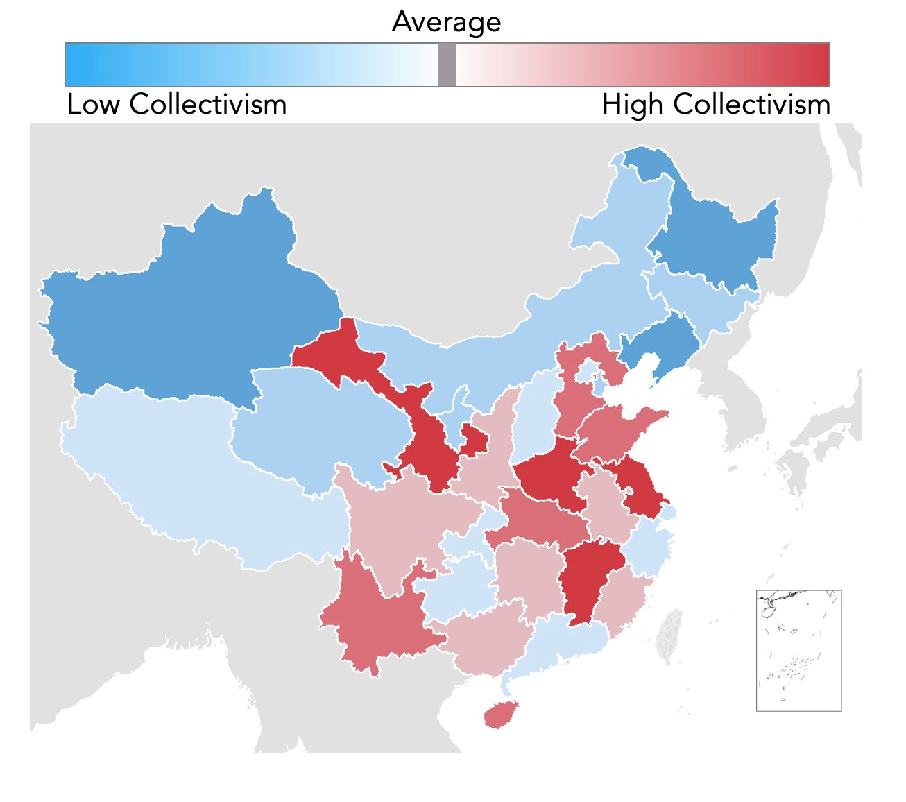 China collectivism index provinces 2020