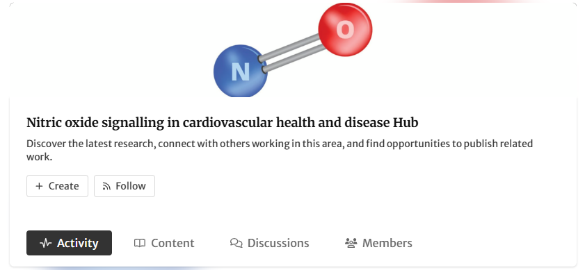 The Hub header image showing action buttons for 'Activity, Content, Discussions and Members'