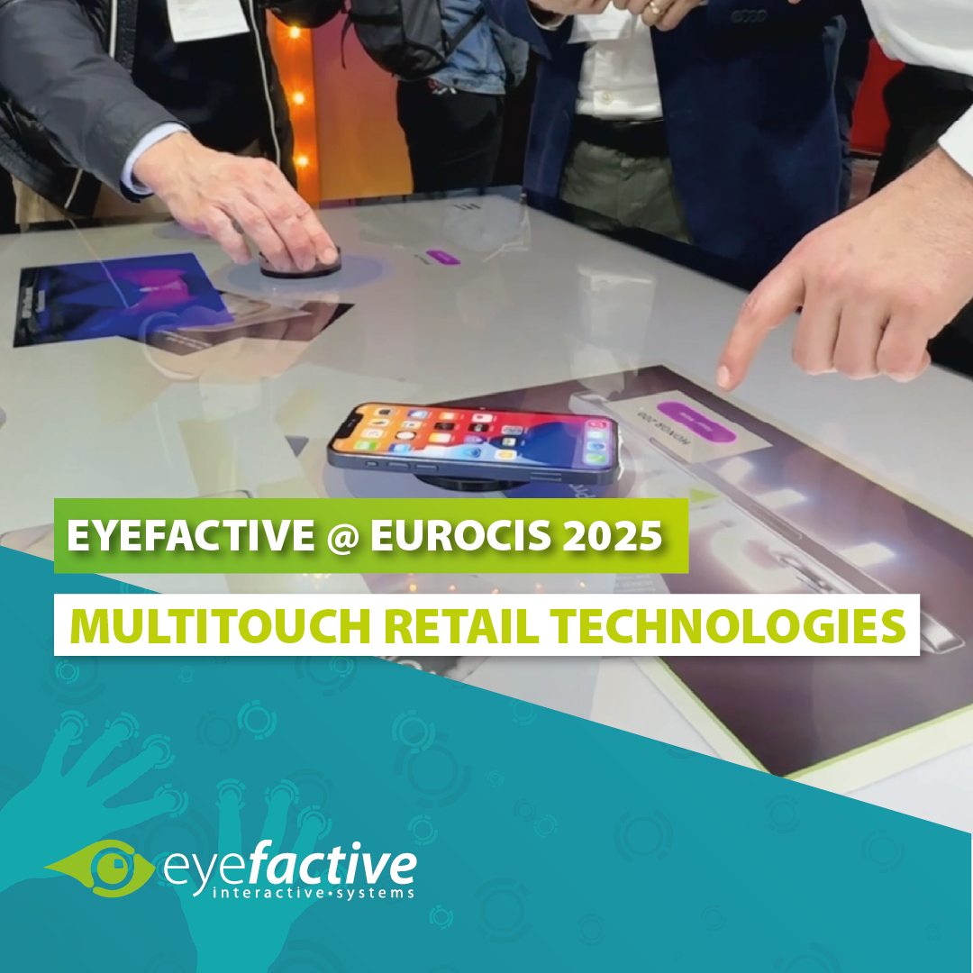 eyefactive showcases interactive kiosk software and retail tech at EuroCIS 2025, partnering with Pyramid and DIZ.