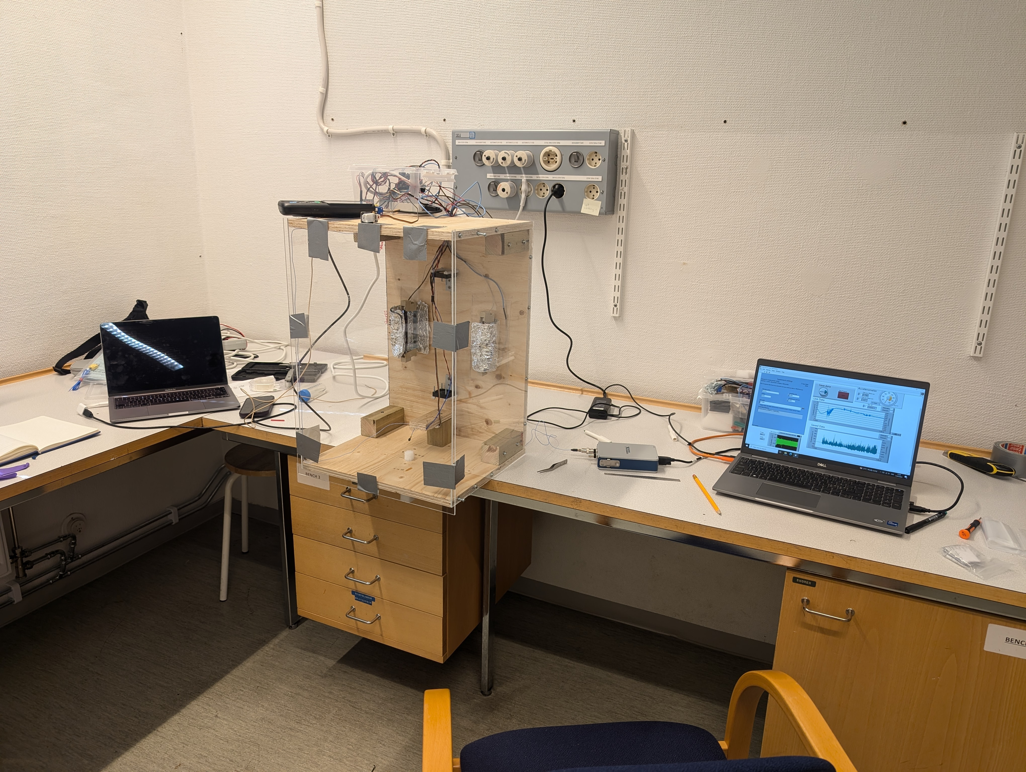 experiment setup in the lab