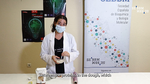 Screengrab of video from SEBBM sourdough workshop for the European Researchers Night 2021