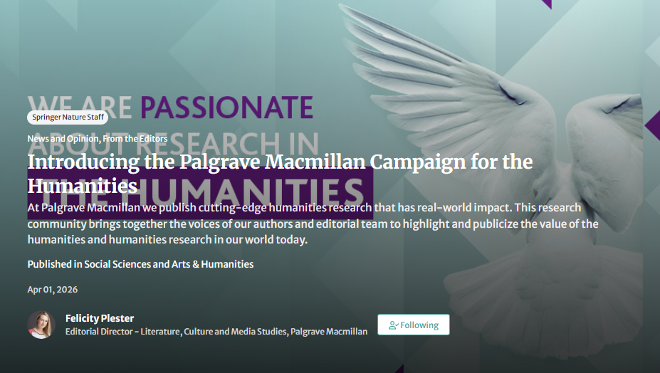Introducing the Palgrave Macmillan Campaign for the Humanities