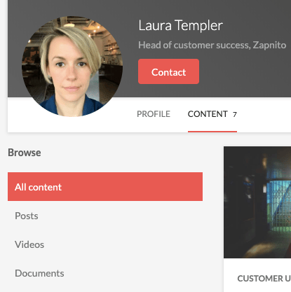 Content filter option for profile