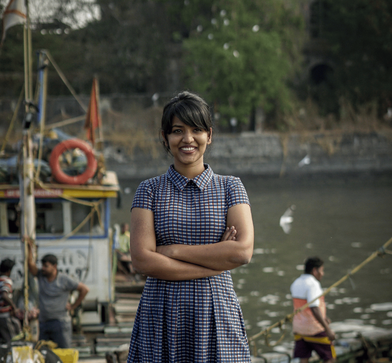 Asha Scaria Vettoor - photo taken in Bombay, India (wearing Swara, dress stitched by women artisan)
