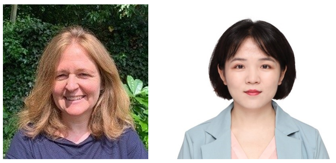 Head and shoulder profiles of Ros Daw (left) and Mengying Su (right).