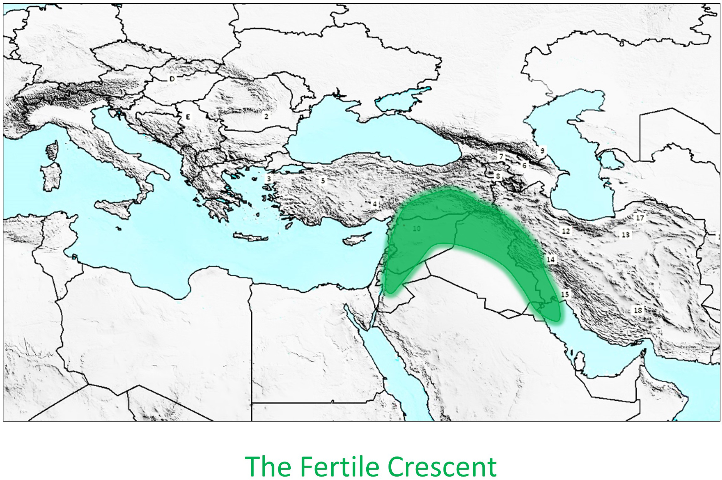 Fertile crescent map