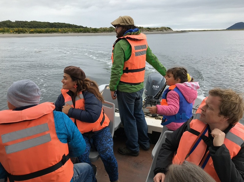 Photo of scientific project RMB Area Marina participants on a zodiac