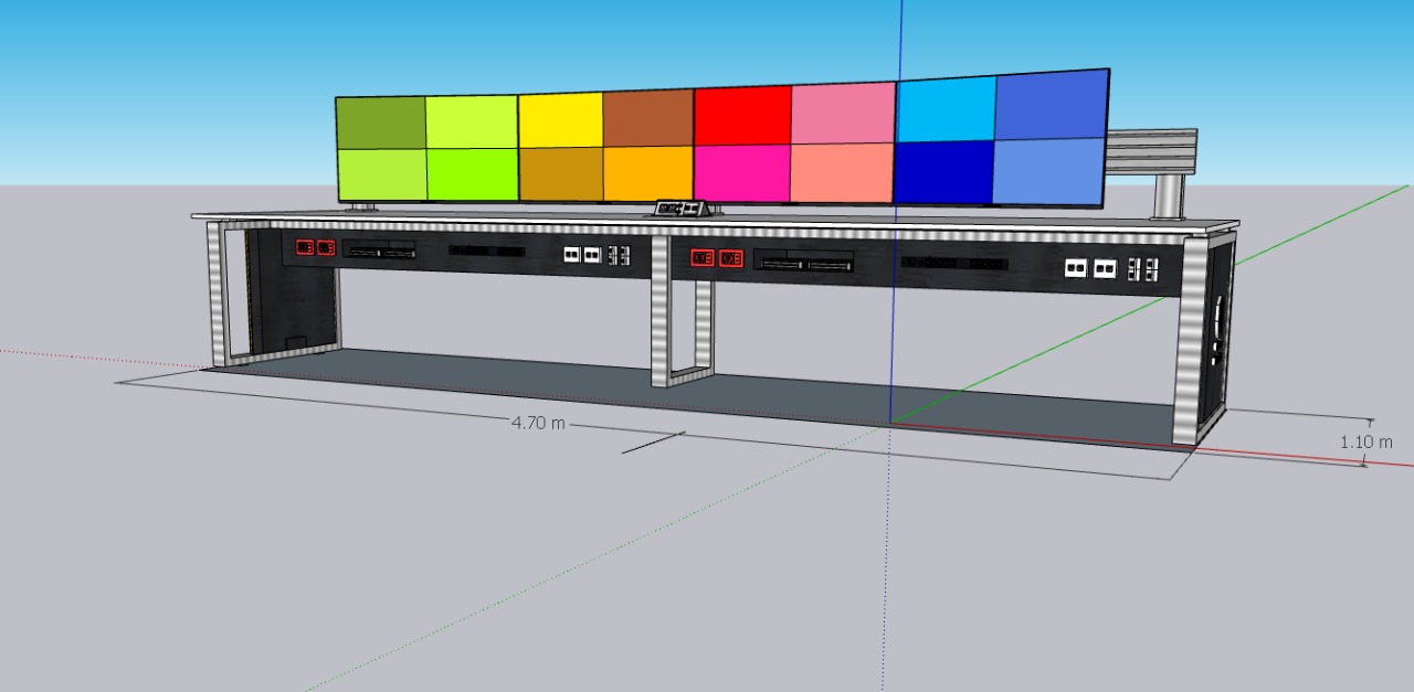 Dibujo de consola de control en 2D