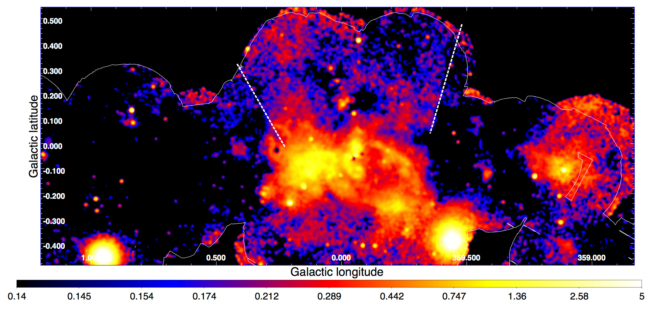 Distribution of hot gas at the Milky Way center. Distribution of hot gas at the Milky Way center.