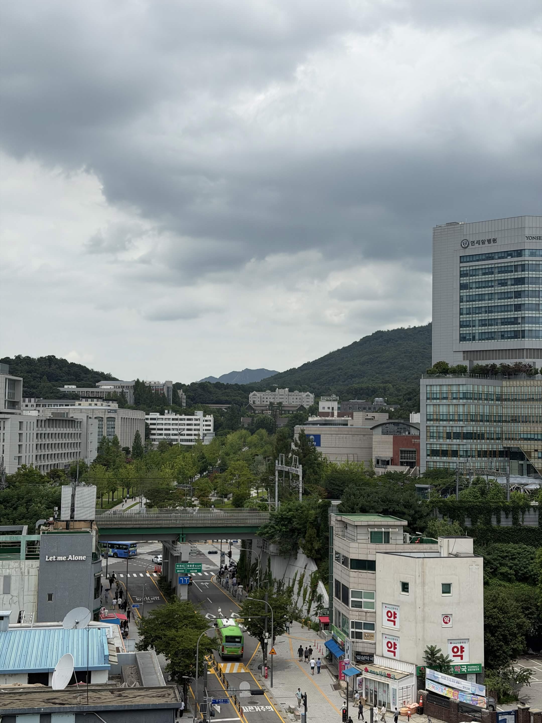 Pretty Seoul view capturing Yonsei University.