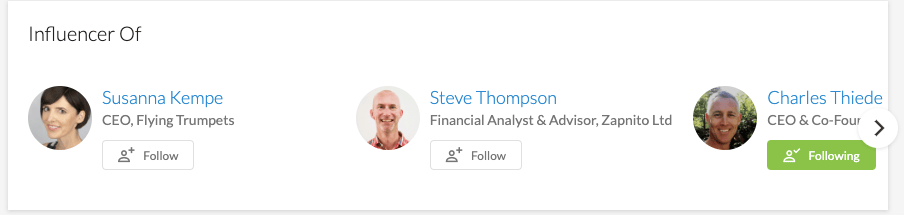 Influencer order tab