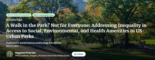 A Walk in the Park? Not for Everyone: Addressing Inequality in Access to Social, Environmental, and Health Amenities in US Urban Parks