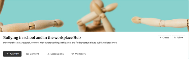 The Bullying in school and in the workplace Hub 