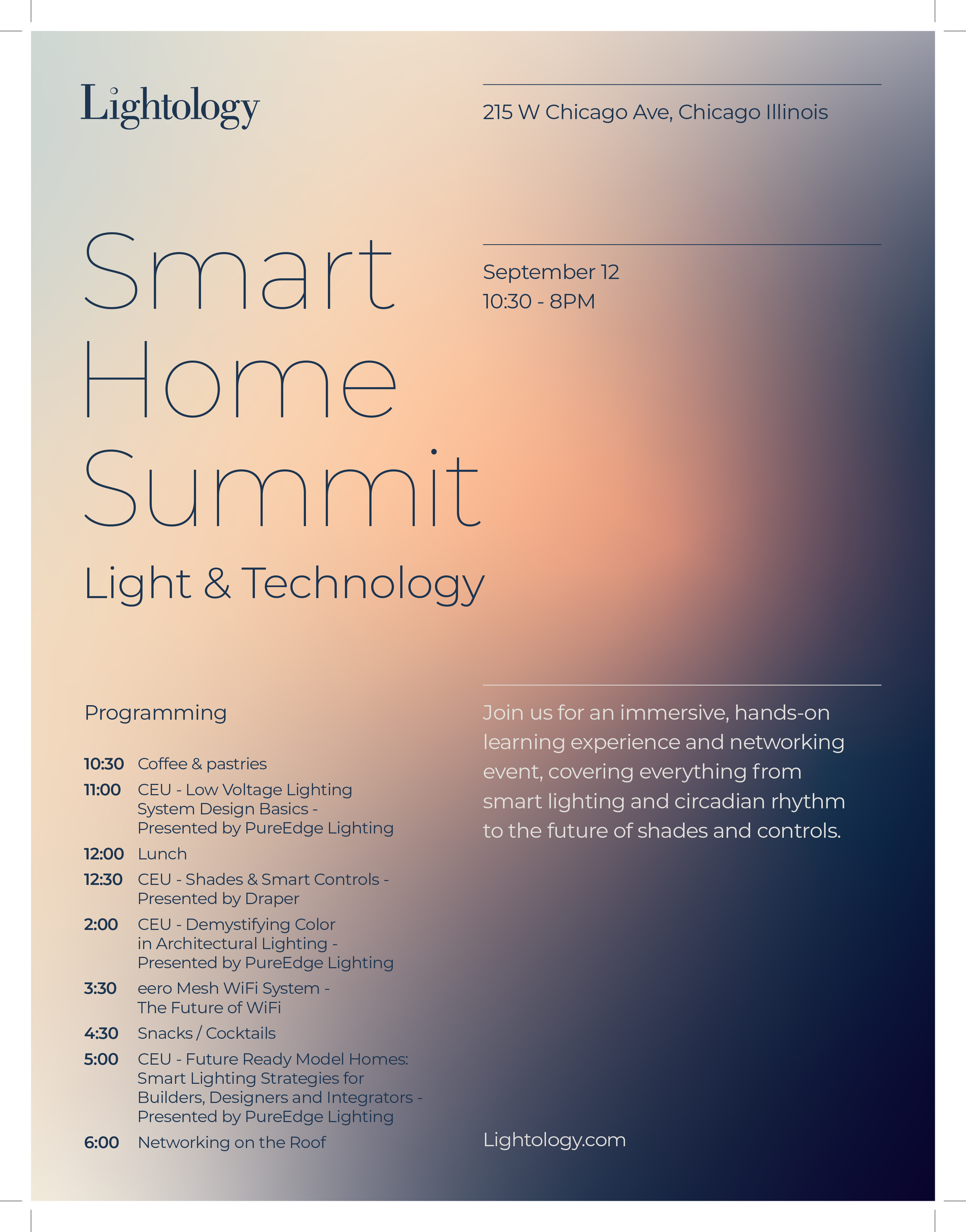 Smart Home Summit: Light & Technology Flyer 