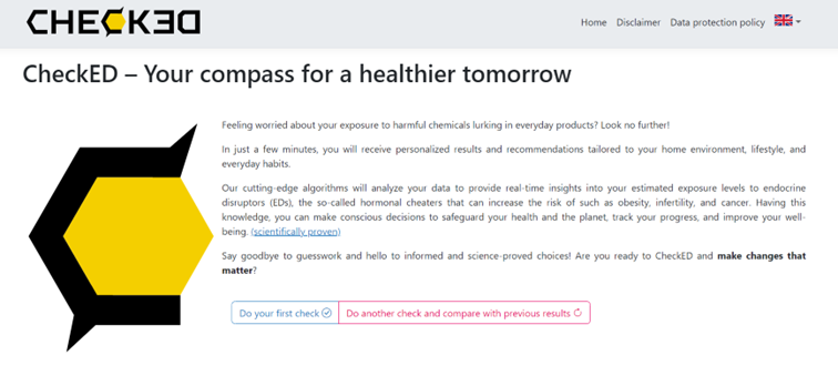 Screenshot of the CheckEd web application homepage.