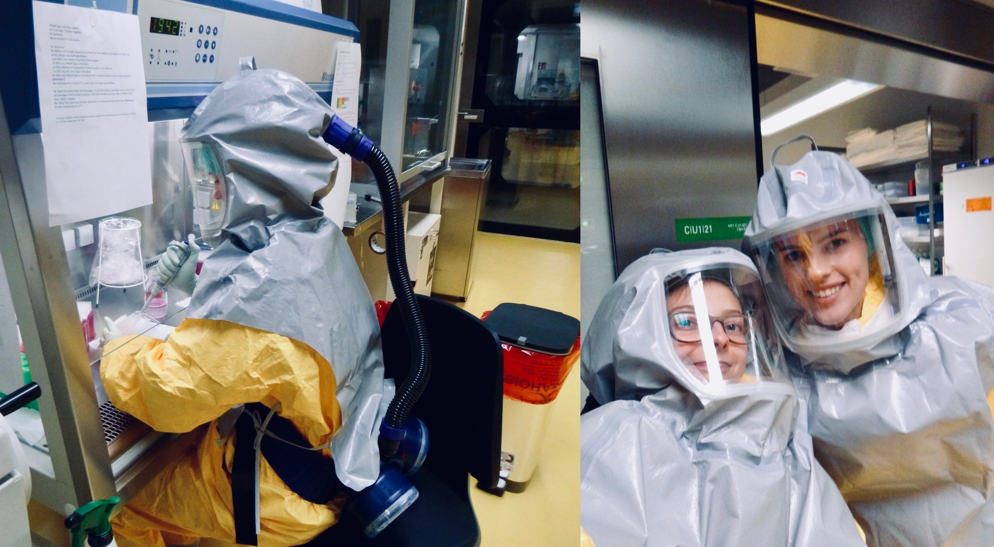 Photo: Innophore specialists working on live samples of the SARS-CoV-2 variant.