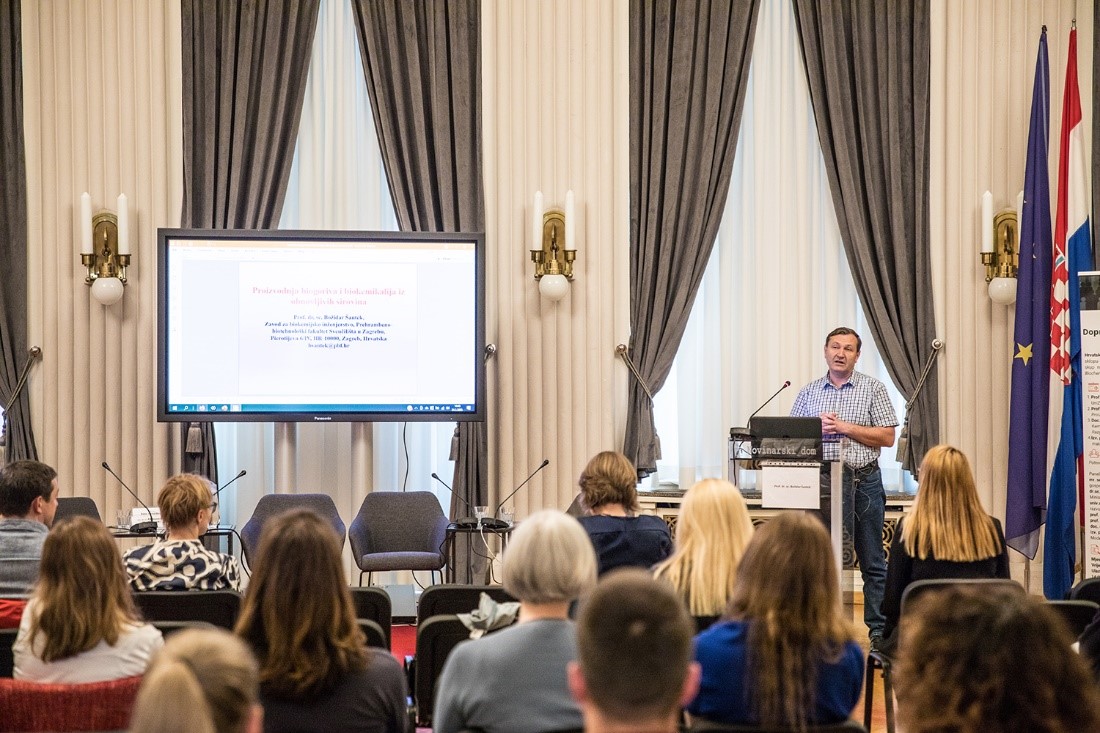 Photo of Prof. Božidar Šantek during his presentation ''Production of biofuels and biochemicals from renewable resources"