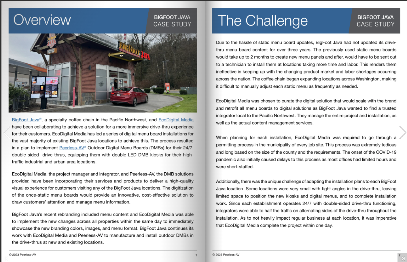 Drive thru Menu Board Overview