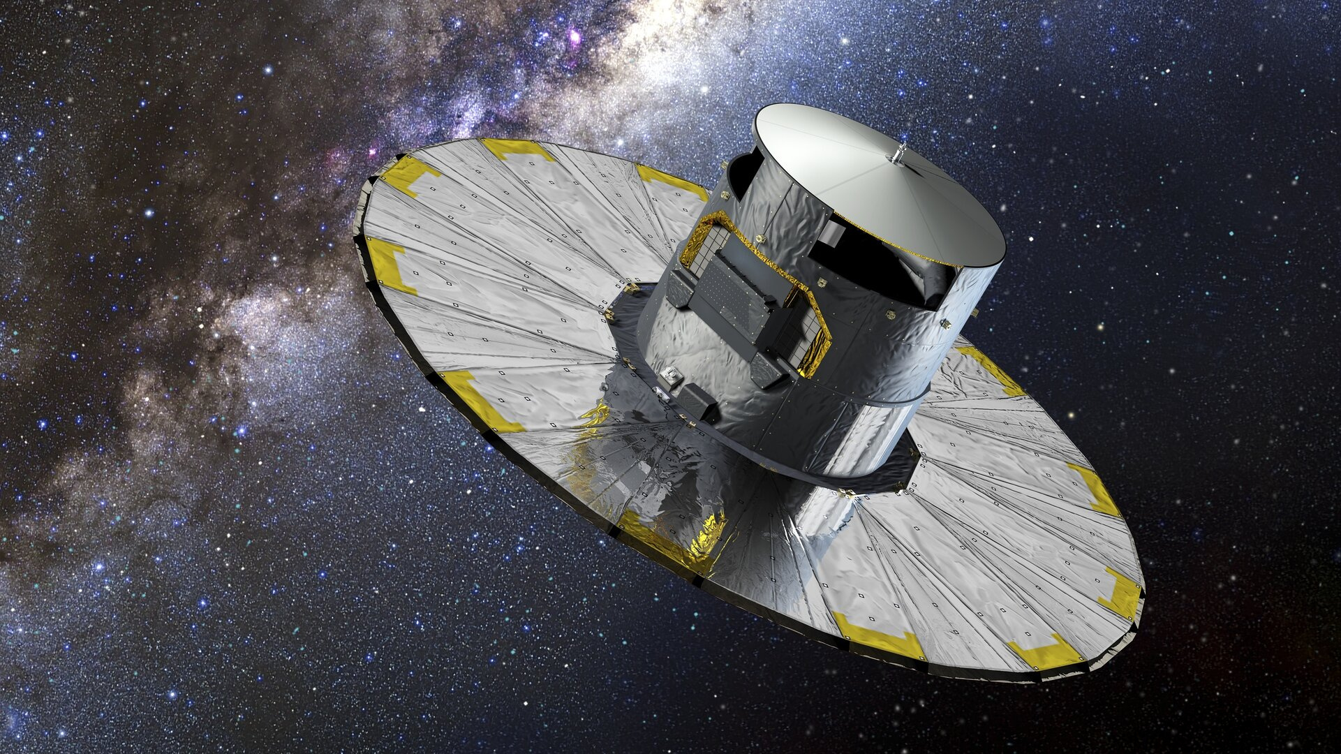 An artist's impression of the Gaia satellite.