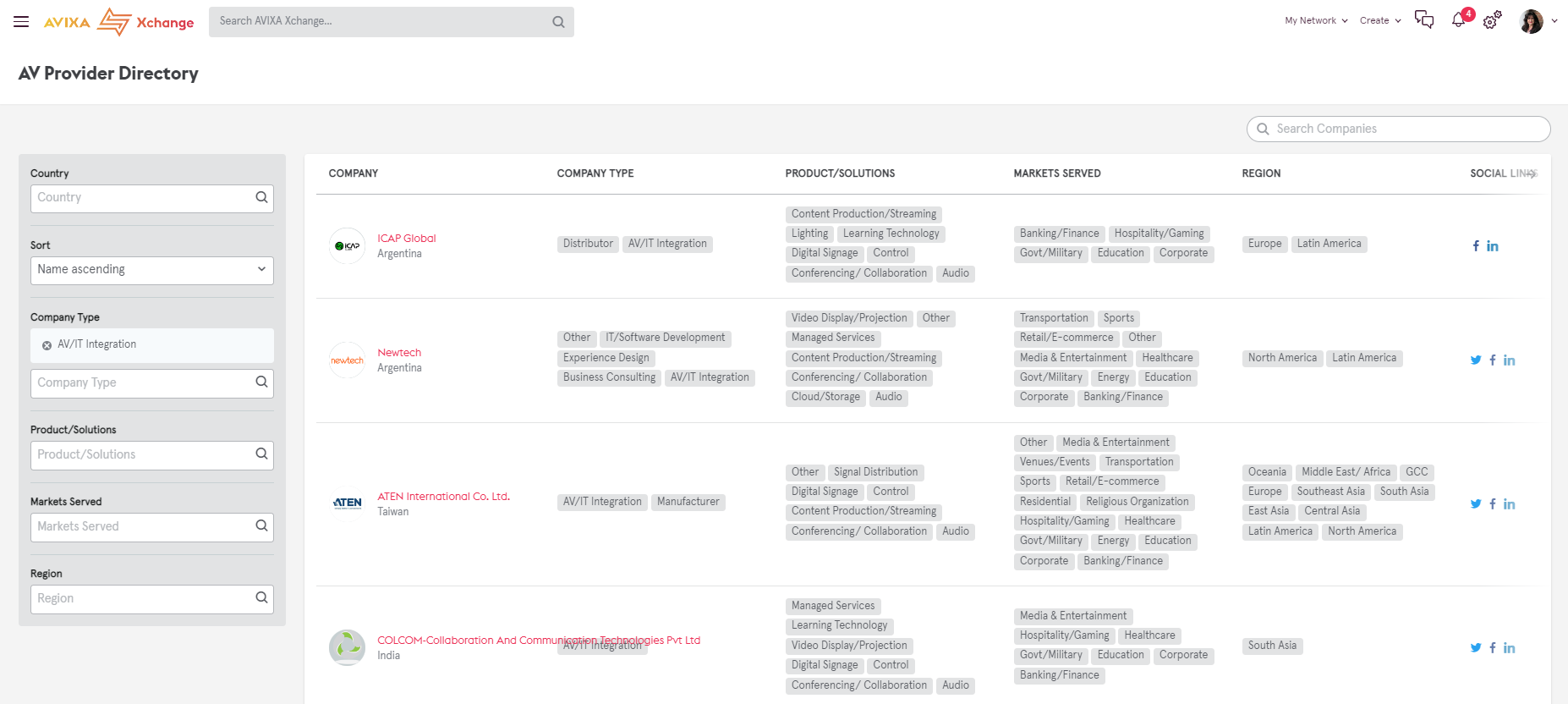 AV Provider Directory