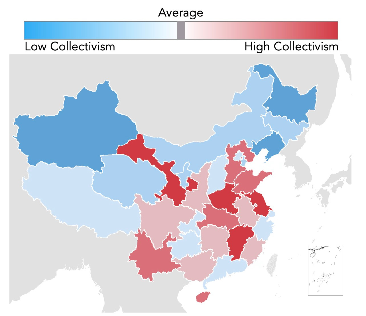 China collectivism index by province
