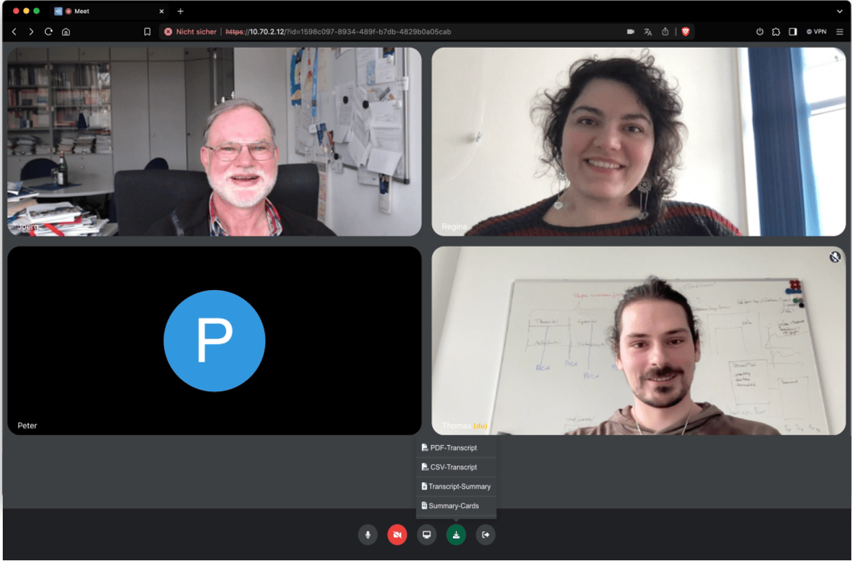 User interface of T3 - T3 in use