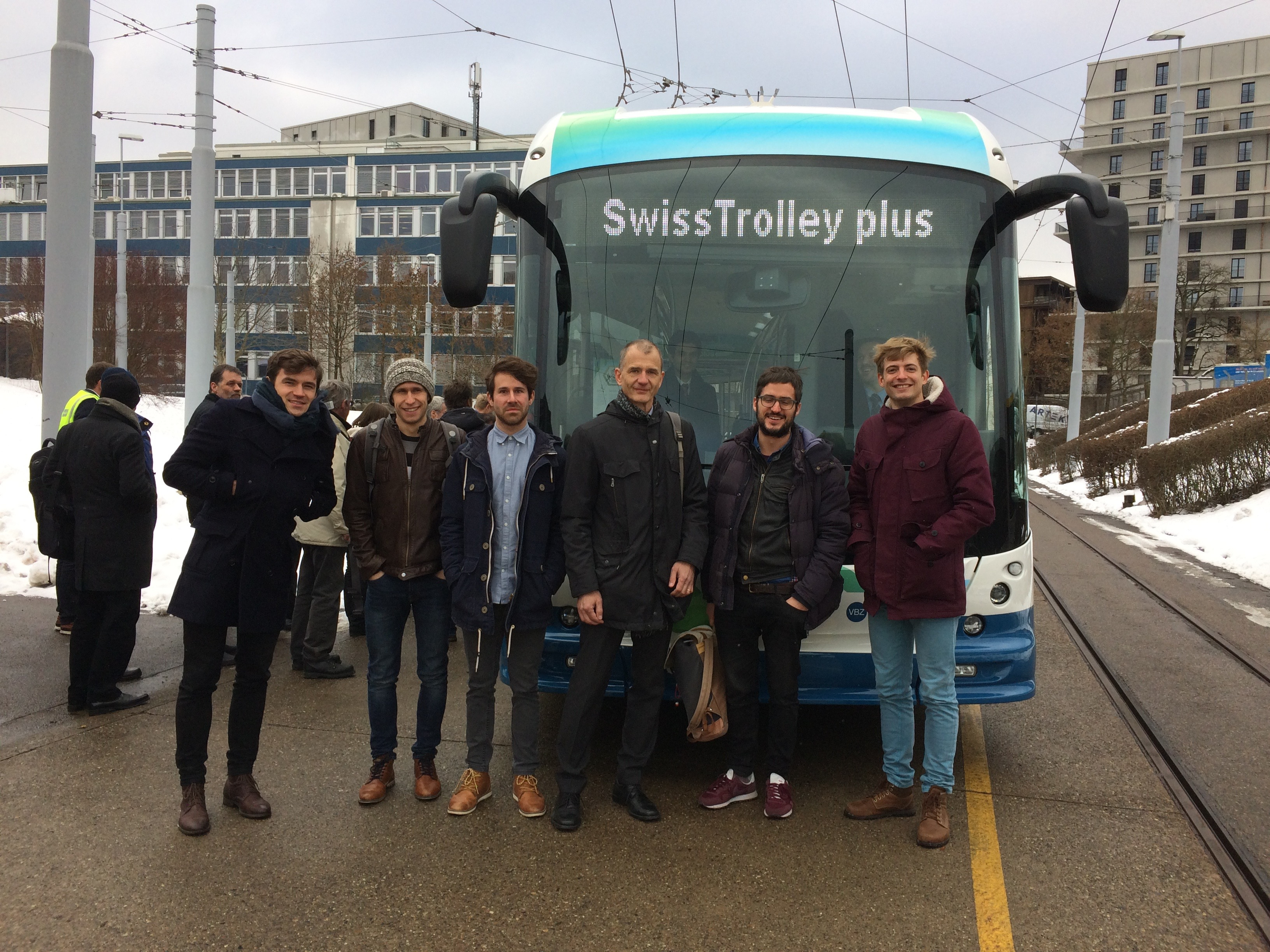 ETH research team at the SwissTrolley plus rollout