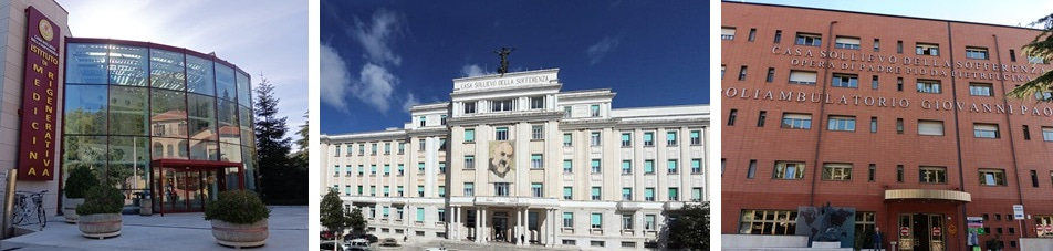 Three photos on a row of buildings.
