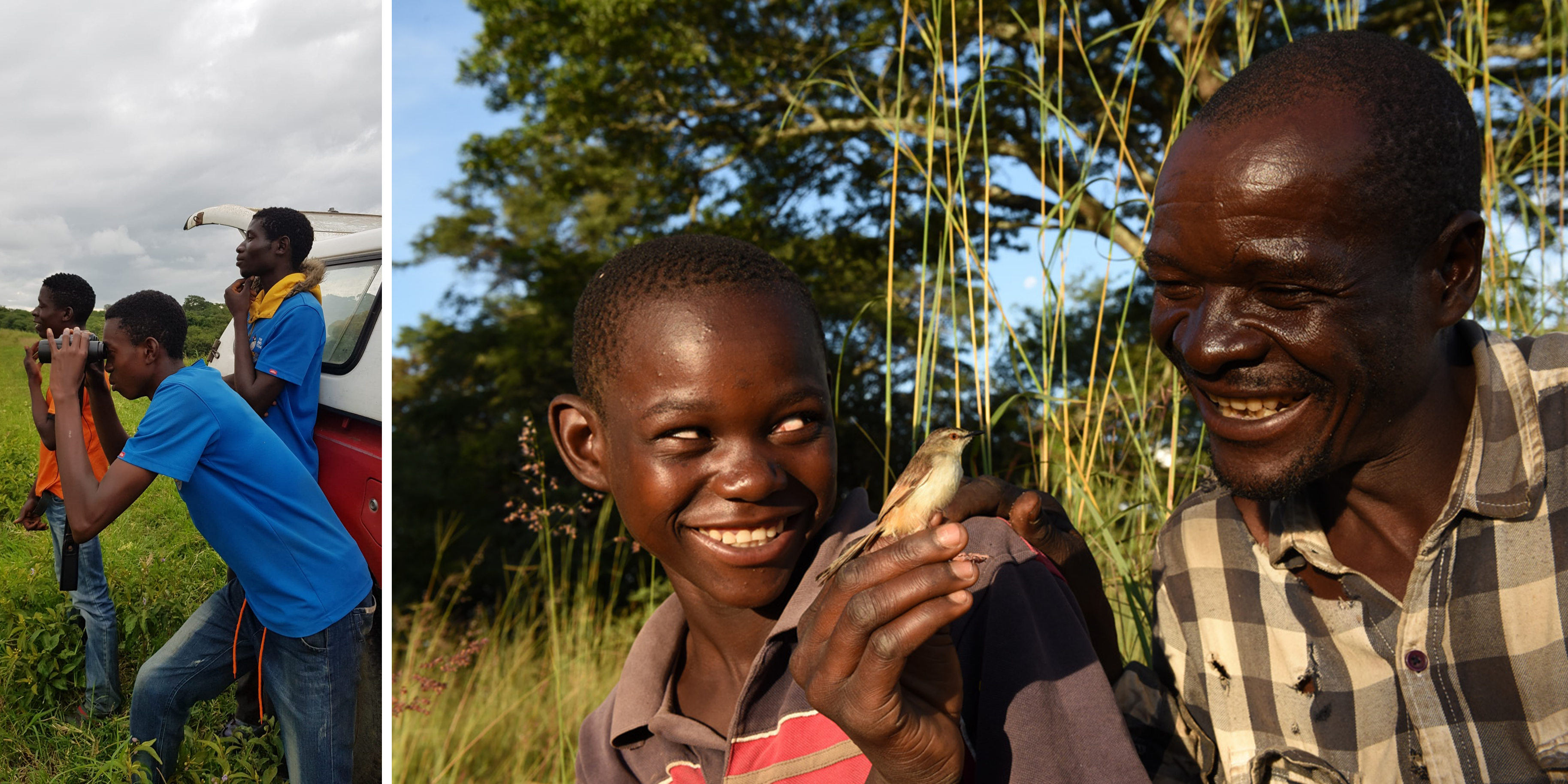 Image of nest-finders and co-author Lazaro Hamusikili.